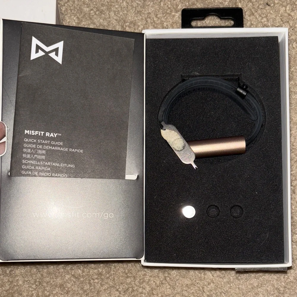 Ray Fitness & Sleep Monitor Bracelet - Rose Gold Capsule with Black Band